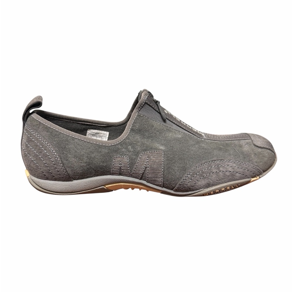 Merrell Barrado Gray Leather Walking Outdoor Shoes Women Size 9.5